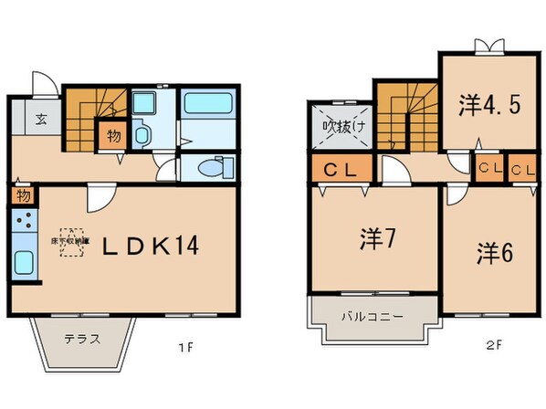 リバ－サイドスクエア１番館の物件間取画像